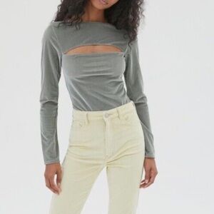 URBAN OUTFITTERS Out From Under Peek Velvet Bodysuit